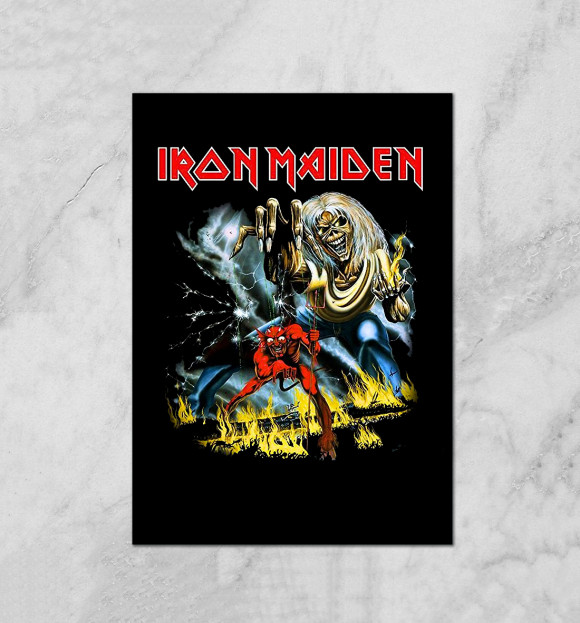 Плакат с изображением Iron Maiden цвета Белый