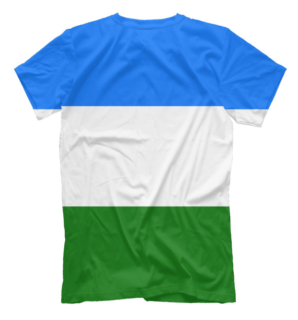 Мужская футболка с изображением Башкортостан цвета Белый