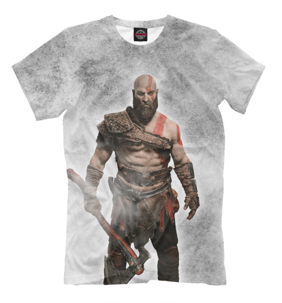 Мужская футболка с изображением God of War цвета Молочно-белый