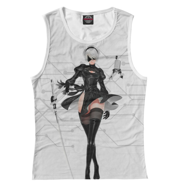 Майка для девочки с изображением NieR: Automata цвета Белый