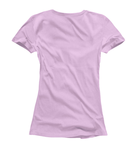 Женская футболка с изображением Радужный  многохвостый лис цвета Белый