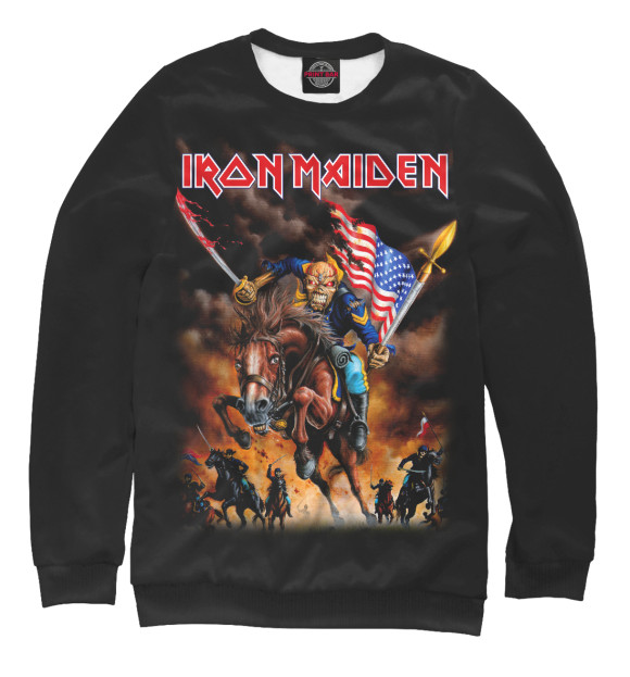 Свитшот для мальчиков с изображением Iron Maiden цвета Белый