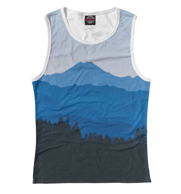 Майка для девочки с притом Mountain цвета Белый Майка для девочки с изображением Mountain цвета Белый