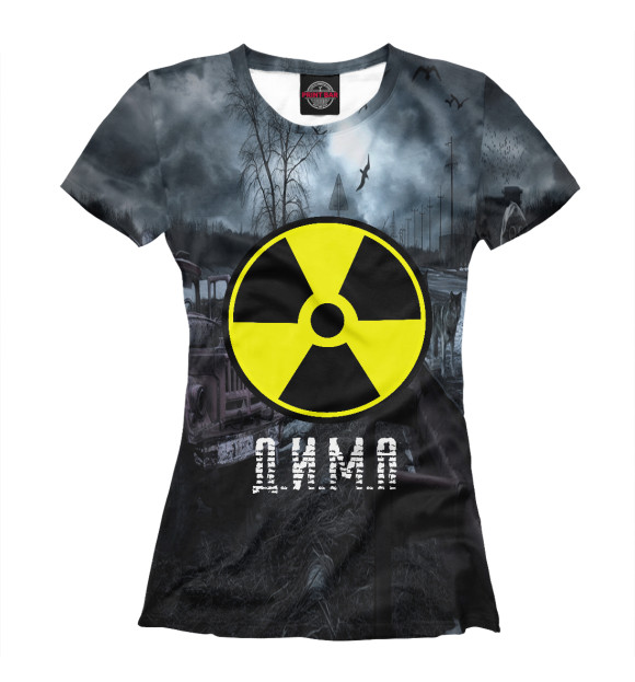 Футболка для девочек с изображением S.T.A.L.K.E.R-ДИМА цвета Белый
