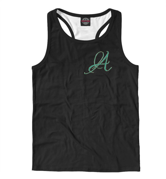 Мужская майка-борцовка с изображением Альфа цвета Белый