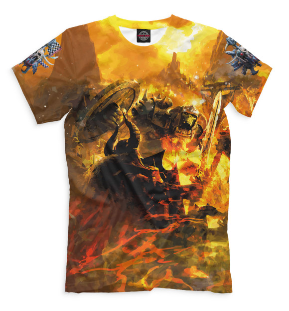 Мужская футболка с изображением Warhammer цвета Светло-коричневый
