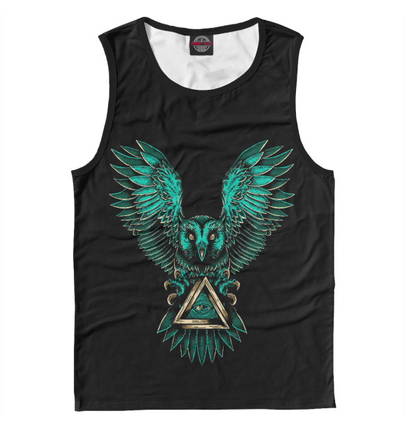 Майка для мальчика с притом Сова цвета Белый Майка для мальчика с изображением Сова цвета Белый