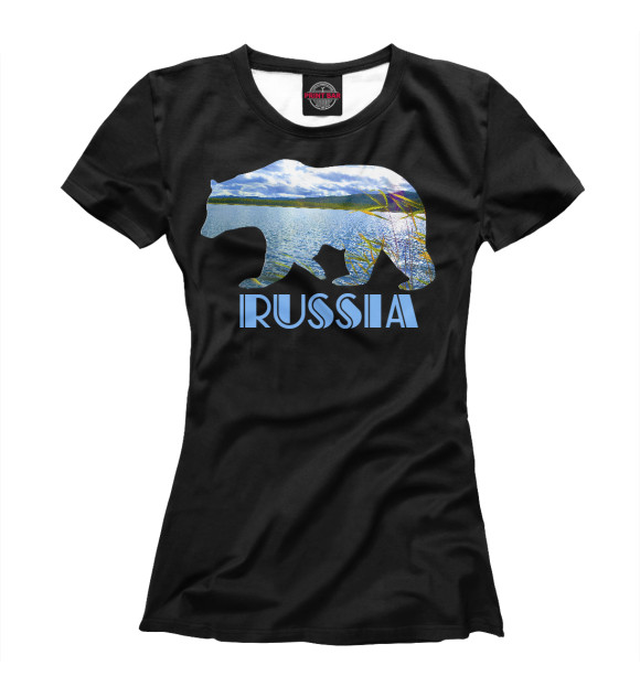Футболка для девочек с изображением Моя Россия - Мои просторы цвета Белый