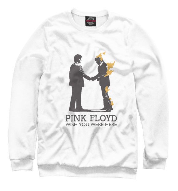 Свитшот для девочек с изображением Pink Floyd цвета Белый