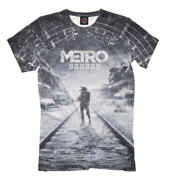 Мужская футболка с изображением Metro Exodus цвета Серый