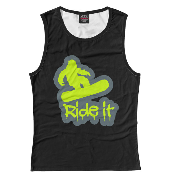 Майка для девочки с изображением Ride It цвета Белый