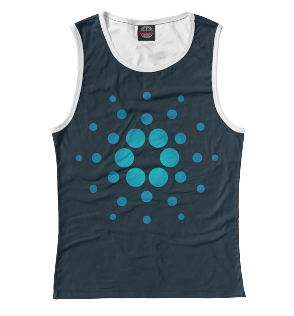 Женская майка с изображением CARDANO ADA цвета Белый