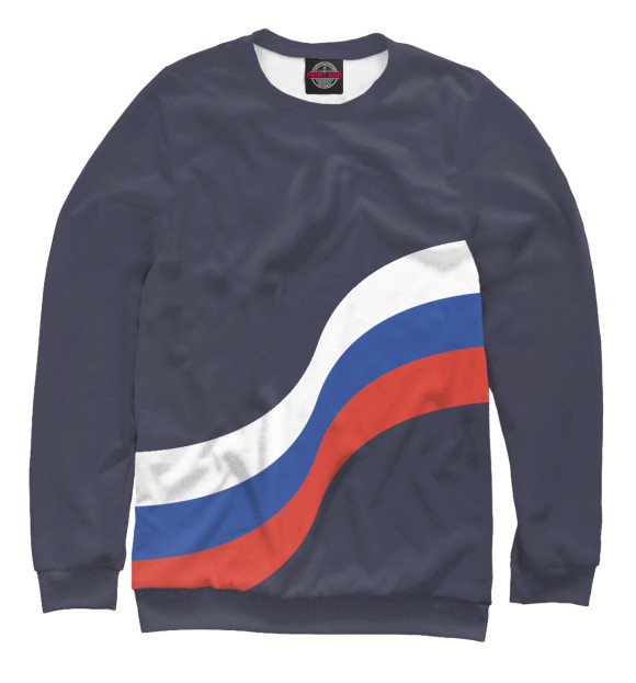 Свитшот для девочек с изображением Tricolour Line цвета Белый