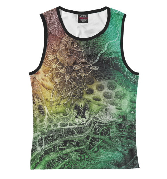 Женская майка с изображением Psyho цвета Белый