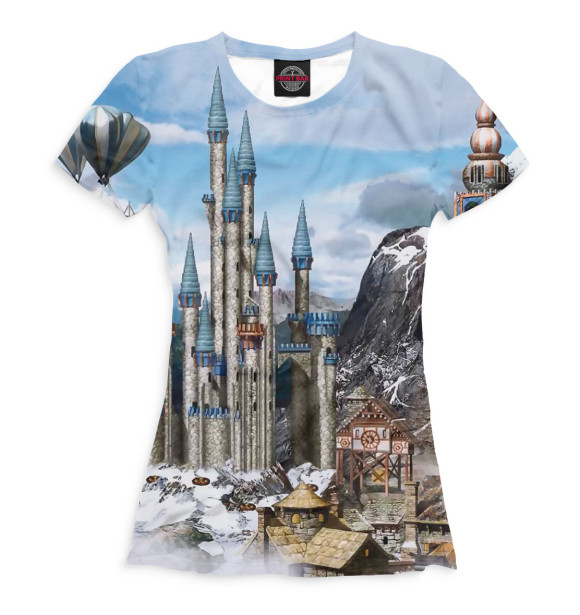 Женская футболка с изображением Герои Меча и Магии цвета Белый