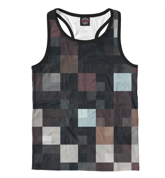 Мужская майка-борцовка с изображением Психометрический килоквадрат цвета Белый