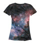 Женская футболка Сова космос