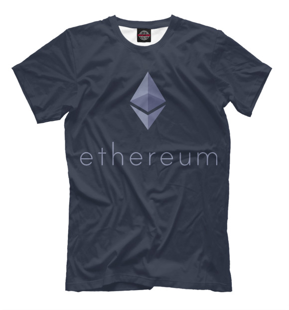 Мужская футболка с изображением Ethereum цвета Черный