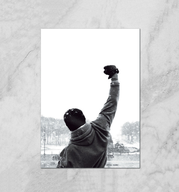 Плакат с изображением Rocky цвета Белый