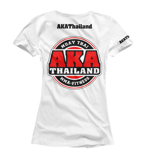 Женская футболка с изображением AKA Thailand цвета Белый