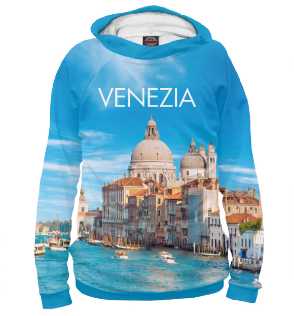 Худи для мальчика с изображением Италия, Венеция цвета Белый