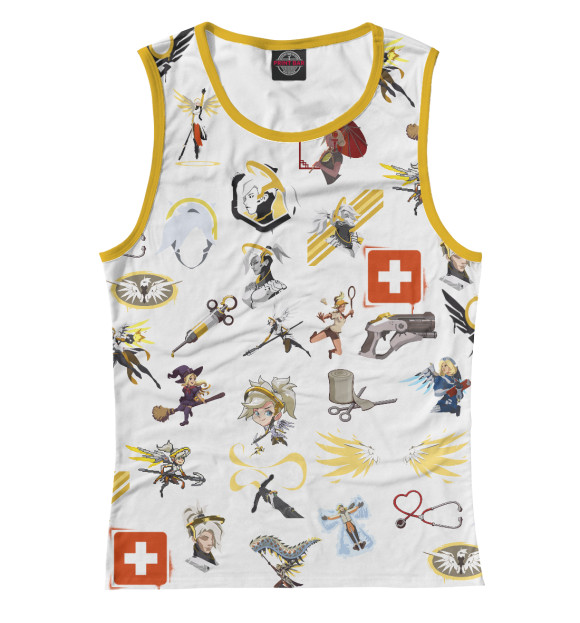 Майка для девочки с изображением Mercy цвета Белый