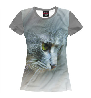 Женская футболка кошачий взгляд