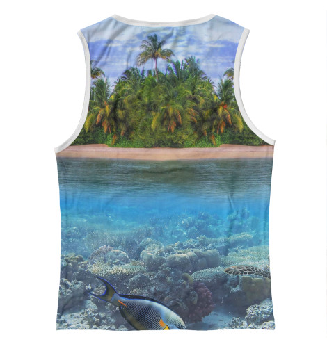 

Майки Print Bar, Белый, Тропический остров