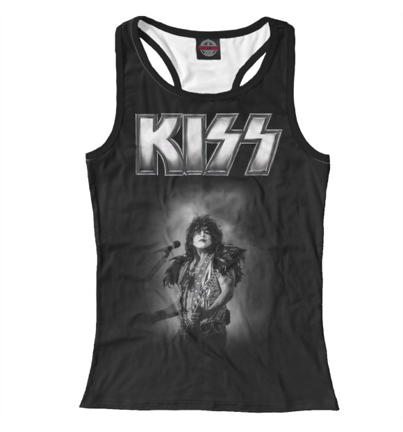 Женская майка-борцовка с изображением Paul Stanley цвета Белый