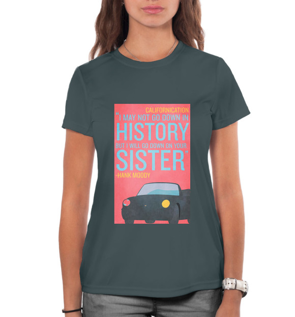 Женская футболка с изображением Блудливая Калифорния цвета Белый