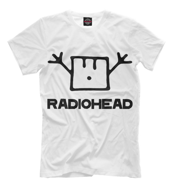 Мужская футболка с изображением Radiohead цвета Молочно-белый