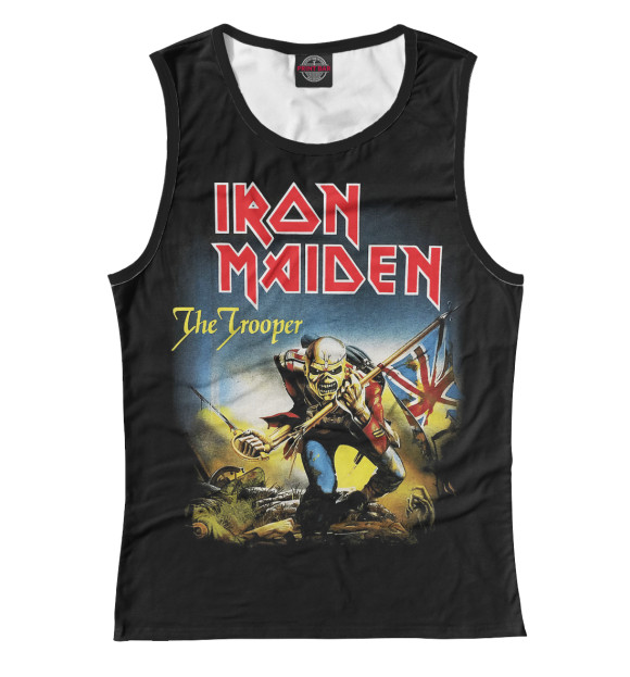 Женская майка с изображением Iron Maiden цвета Белый