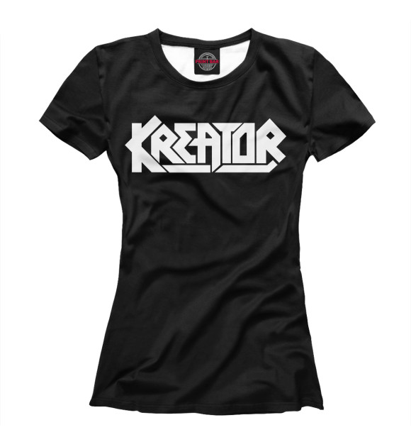 Футболка для девочек с изображением Kreator цвета Белый