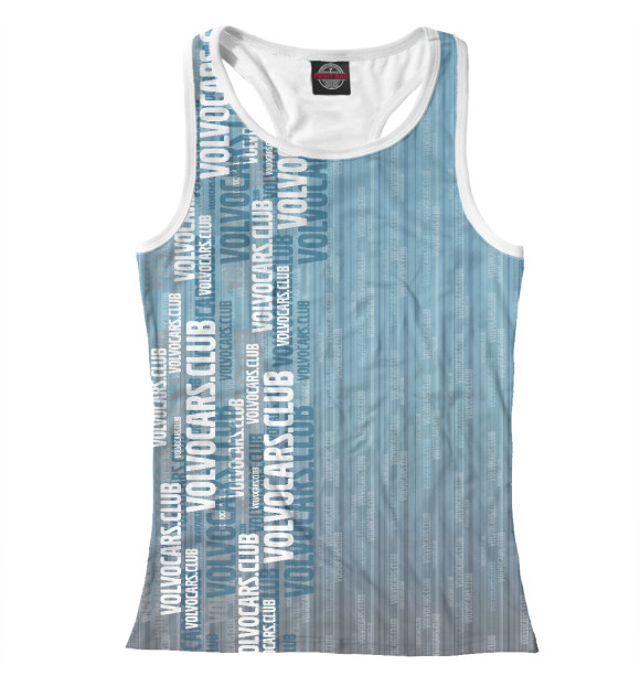 Женская майка-борцовка с изображением VolvoCarsClub цвета Белый