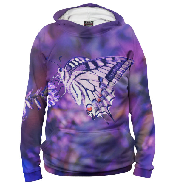 Мужское худи с изображением Насекомые цвета Белый