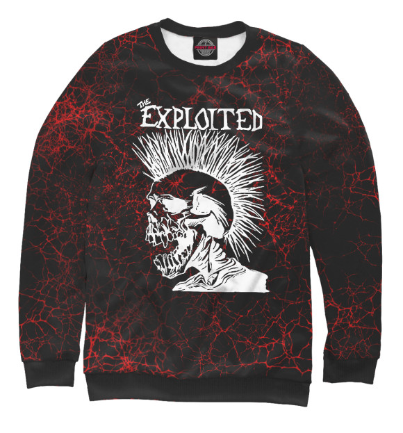 Свитшот для мальчиков с изображением The Exploited цвета Белый