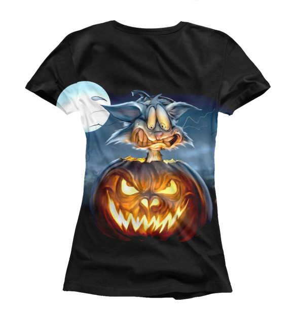 Женская футболка с изображением Хэллоуин цвета Белый