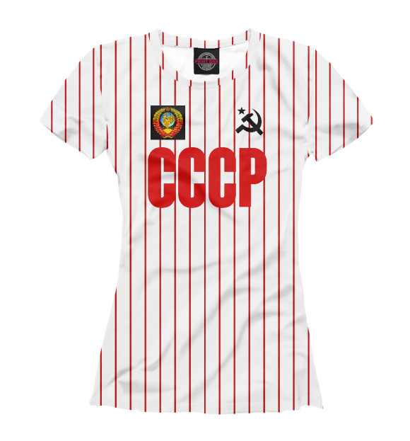 Женская футболка с изображением СССР цвета Белый