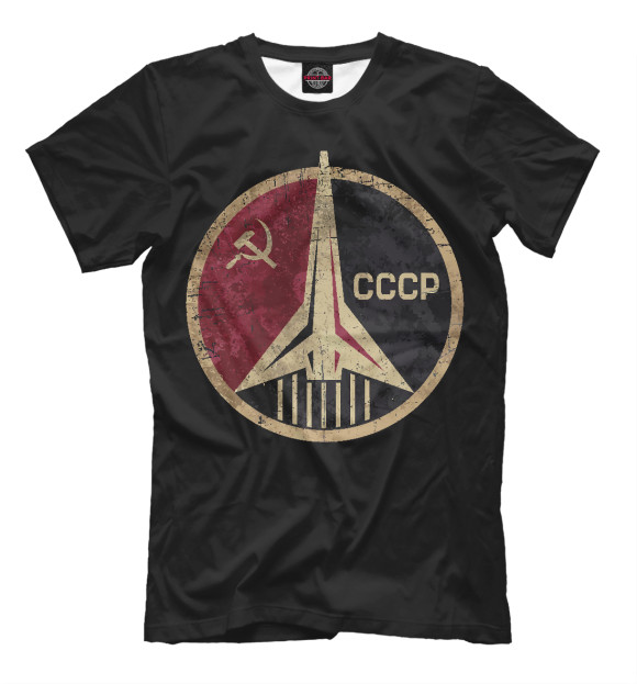 Мужская футболка с изображением СССР цвета Черный