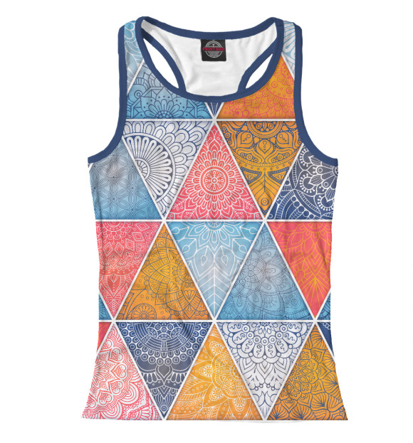 Женская майка-борцовка с изображением Абстракция цвета Белый