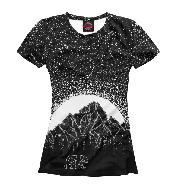 Женская футболка с изображением Stars and Lines цвета Белый