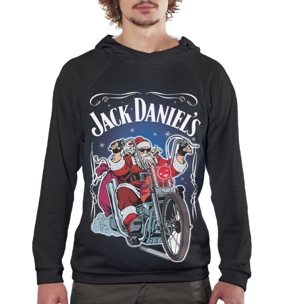 Мужское худи с изображением Jack Daniel's цвета Белый