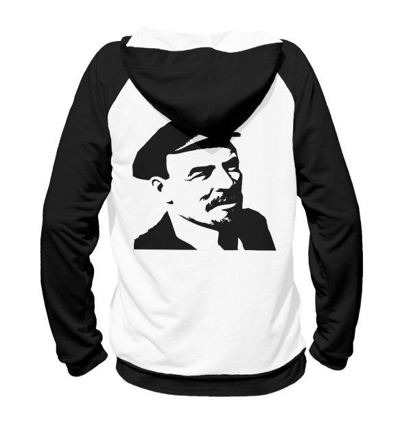 Мужское худи с изображением LENIN цвета Белый