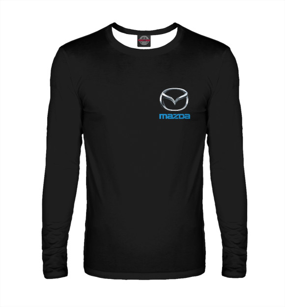 Мужской лонгслив с изображением Mazda цвета Белый