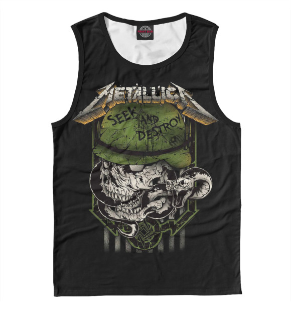 Майка для мальчика с изображением Metallica Seek and Destroy цвета Белый
