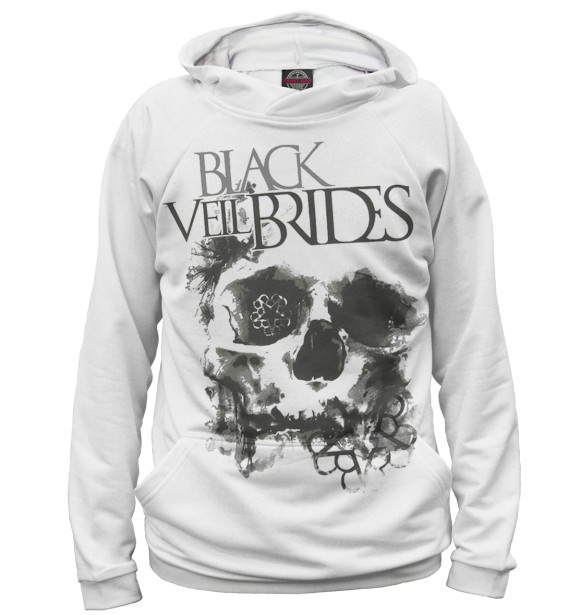 Мужское худи с изображением Black Veil Brides цвета Белый