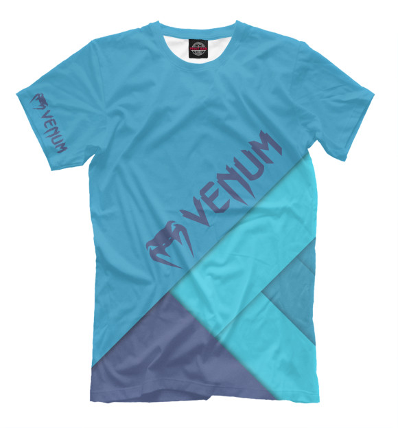 Мужская футболка с изображением Venum цвета Грязно-голубой