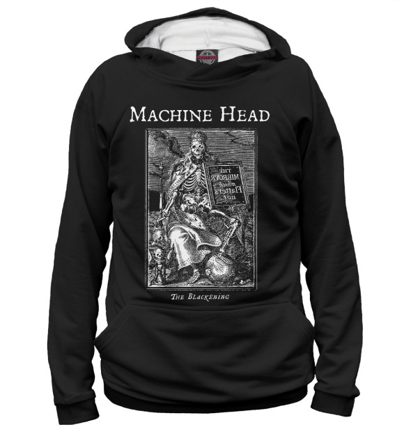 Мужское худи с изображением Machine Head цвета Белый