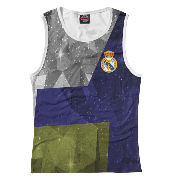 Майка для девочки с изображением Real Madrid цвета Белый