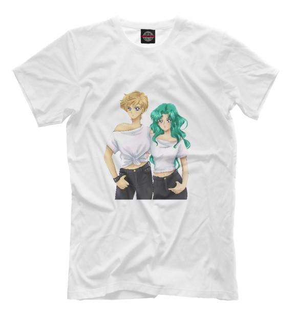 Мужская футболка с притом Подруги цвета Молочно-белый Мужская футболка с изображением Подруги цвета Молочно-белый